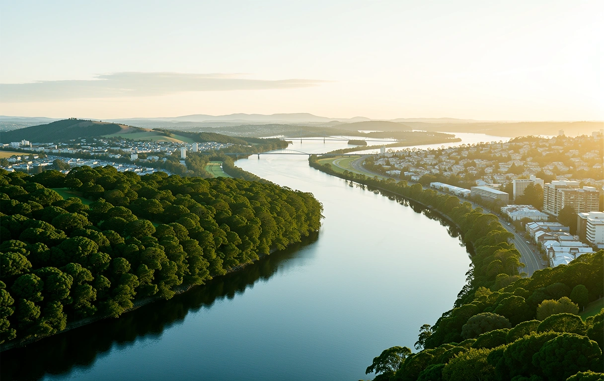 Serene landscape representing financial peace of mind